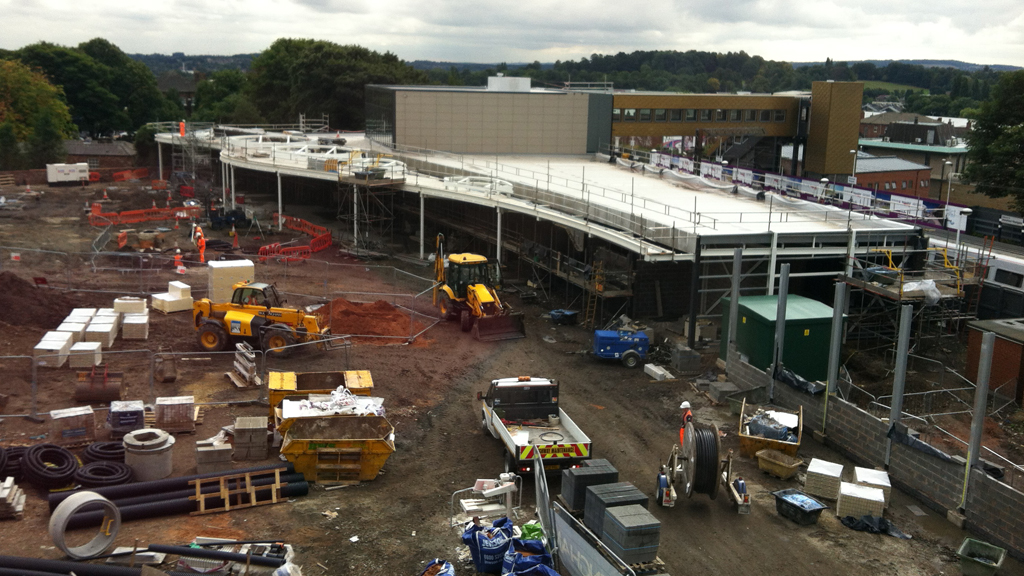 Wakefield Westgate “Gateway” Station install Naylor Concrete Lintels